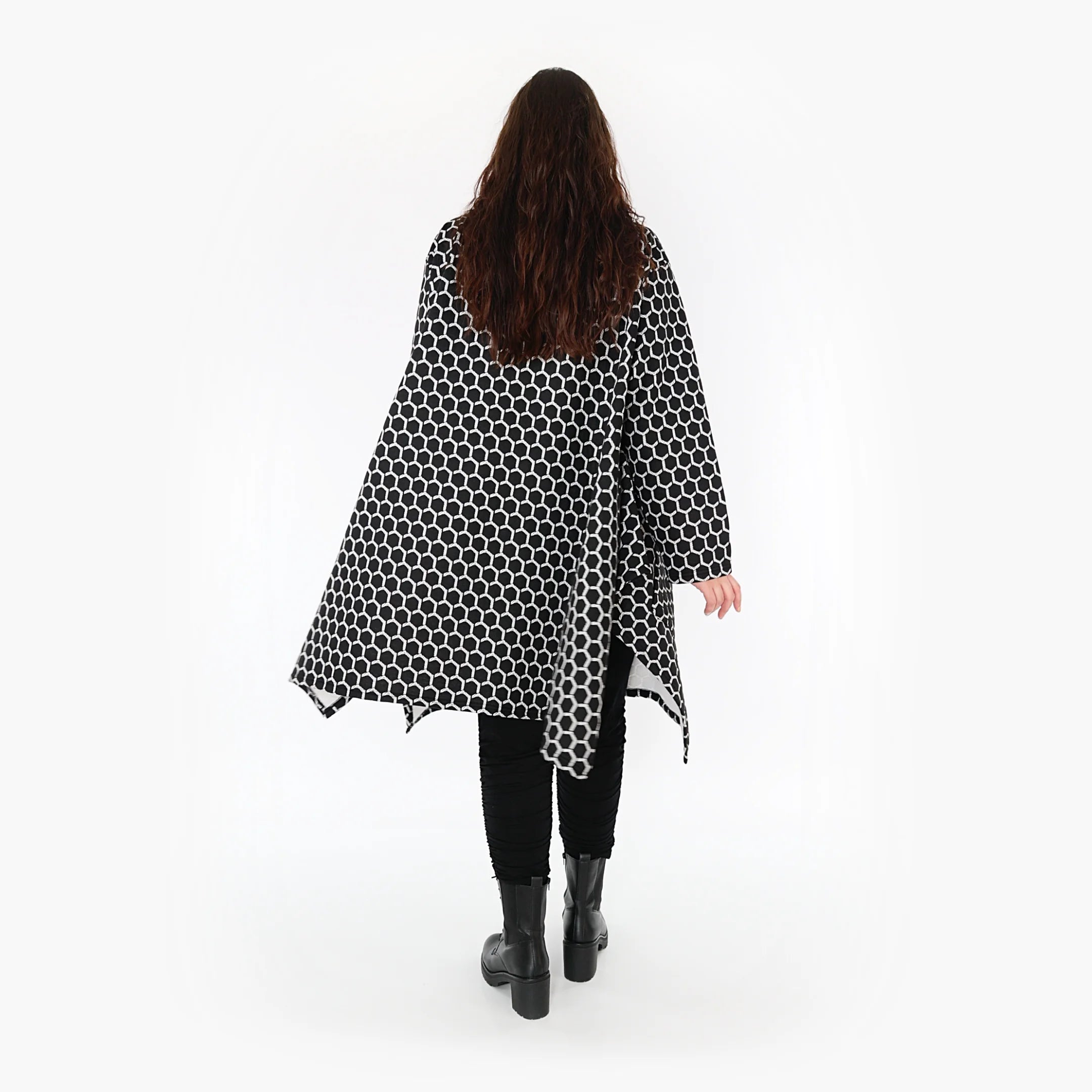  Ballonjacke von AKH Fashion aus Materialmix, 1365.06864, Schwarz-Weiß, Raute, Schick