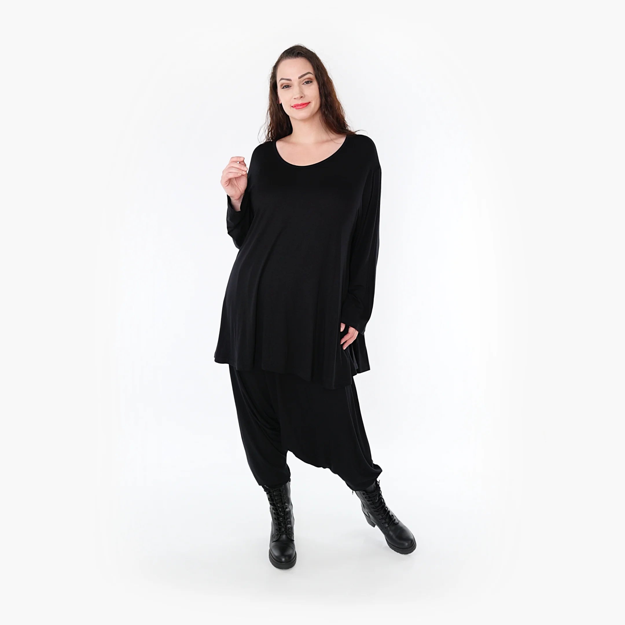 Shirt von AKH Fashion aus Viskose in Glocken-Form, ausgefallene Lagenlook Mode