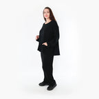 Shirt von AKH Fashion aus Viskose in kastiger Form, ausgefallene Lagenlook Mode