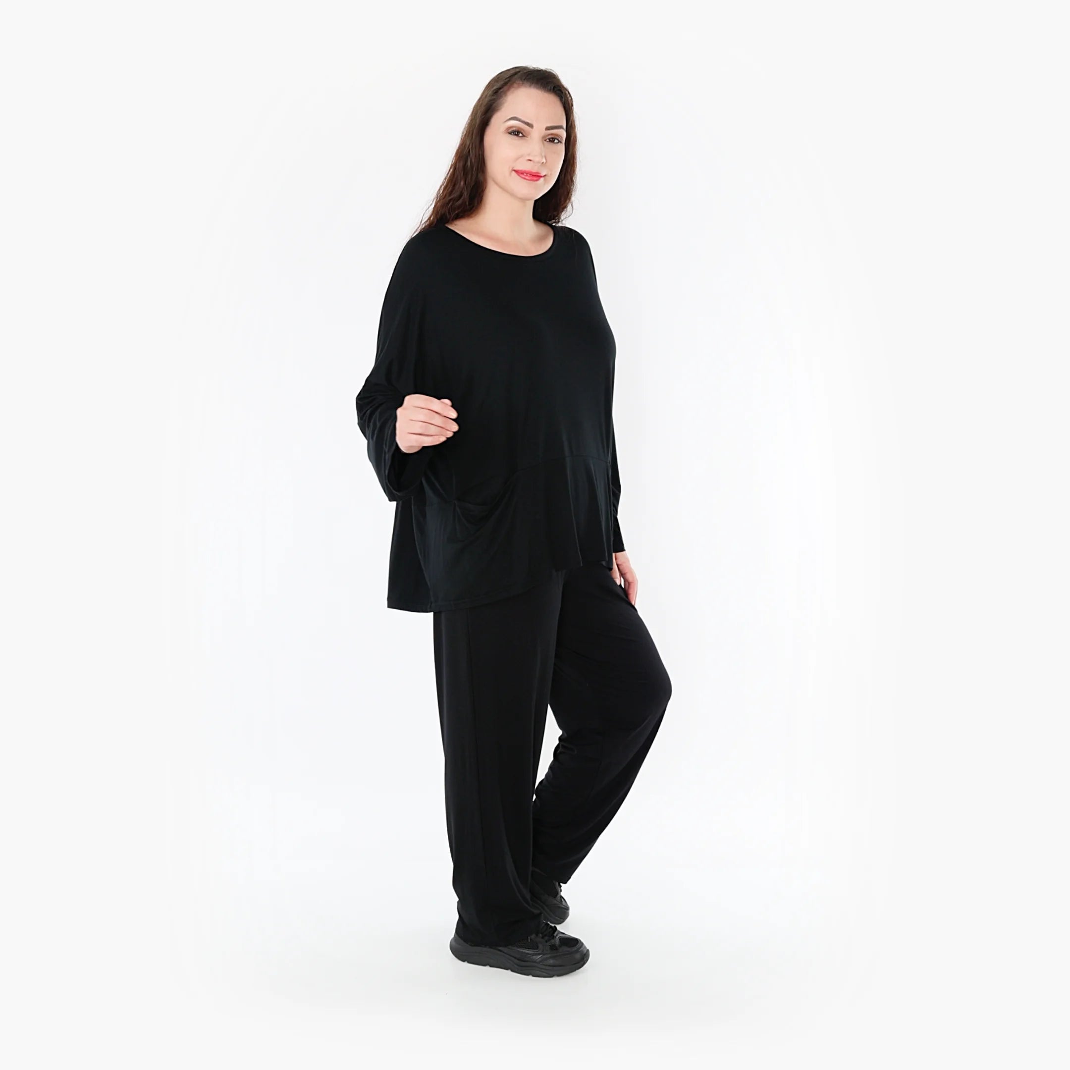 Shirt von AKH Fashion aus Viskose in kastiger Form, ausgefallene Lagenlook Mode