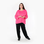 Shirt von AKH Fashion aus Viskose in kastiger Form, ausgefallene Lagenlook Mode