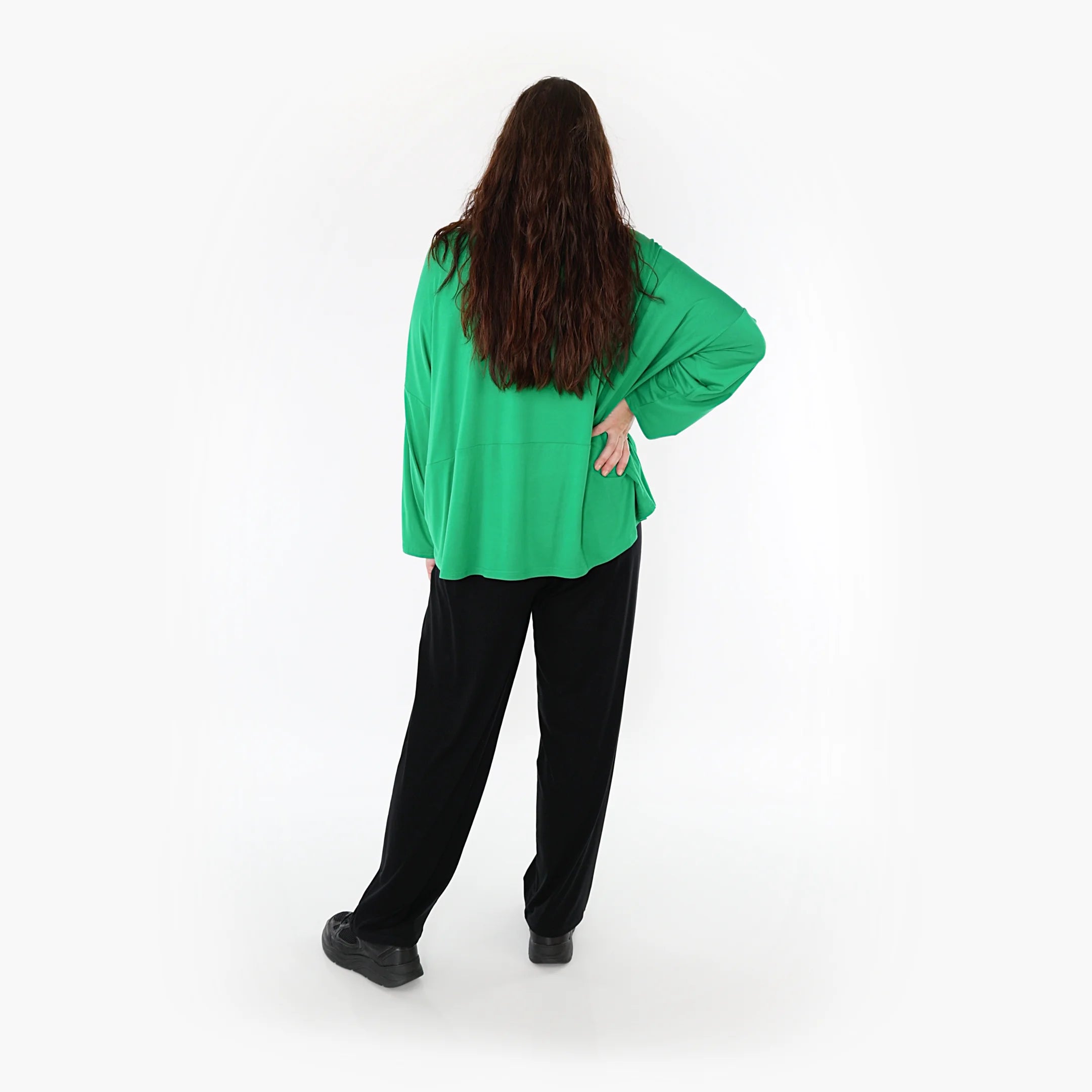  AKH Fashion Bigshirt in kastiger Form, aus Viskose, 1233.6888L, Grün, Schick, Modern, Bequem