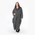  Ballonmantel von AKH Fashion aus Materialmix, 1365.06985, Schwarz-Weiß, Raute, Schick