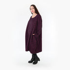  Ballonkleid von AKH Fashion aus Materialmix, 1365.06859, Schwarz-Fuchsia, Raute, Schick
