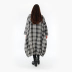  Ballonkleid von AKH Fashion aus Baumwolle, 1362.06947, Weiß-Schwarz, Schick, Modern