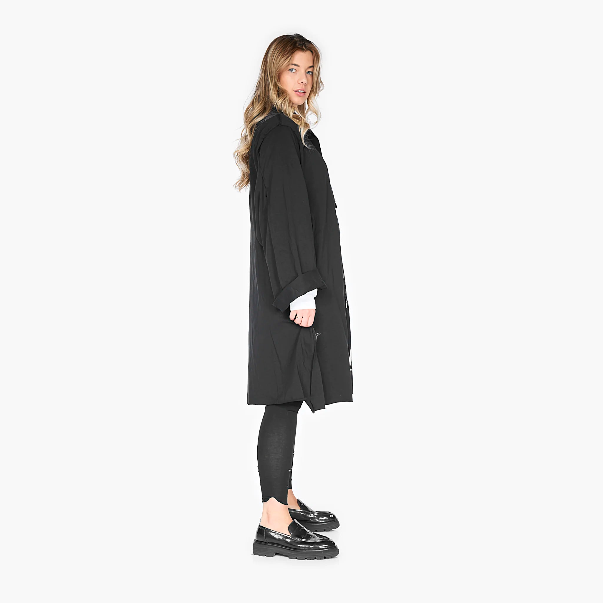  A-Form Jacke von Loud N Proud aus Baumwolle, LNP204, Schwarz, Schick, Modern, Bequem