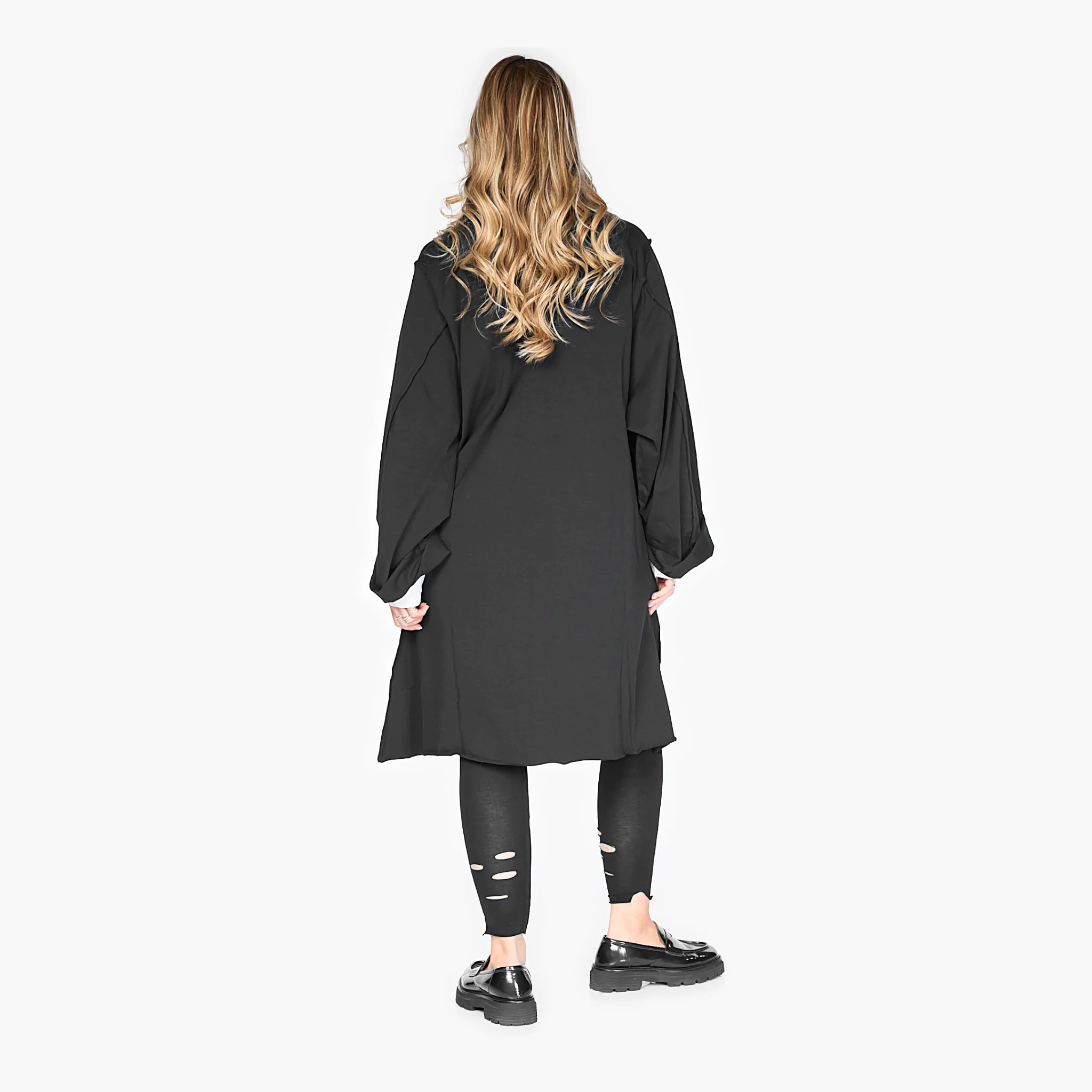  A-Form Jacke von Loud N Proud aus Baumwolle, LNP204, Schwarz, Schick, Modern, Bequem