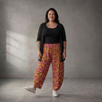 Fliessende Ballonhose im Lagenlook Gelb Pink Schwarz Oversize leger luftig weich zeitlos