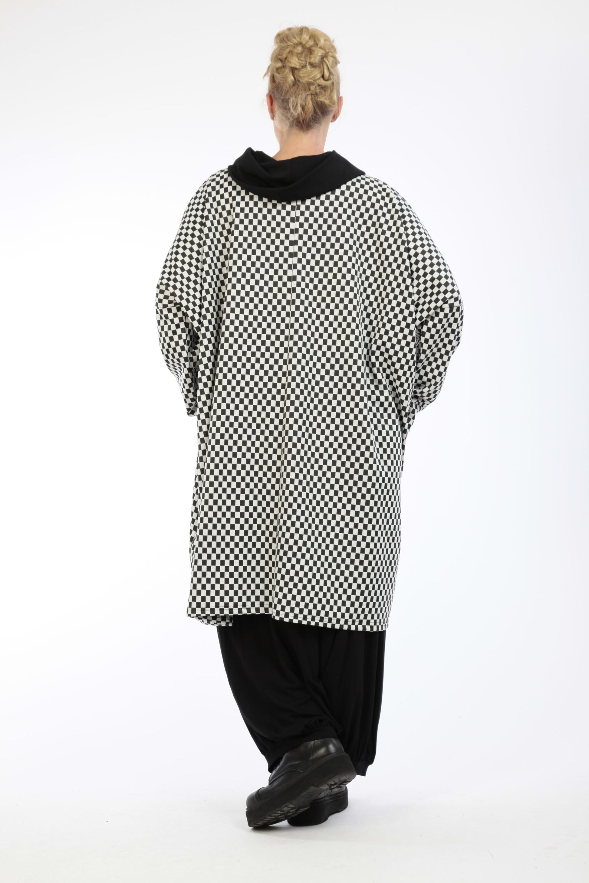  Bigshirt von AKH Fashion aus Materialmix in gerader Form, 1184.06807, Schwarz-Weiß, Schick