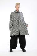  AKH Fashion Jacke in gerader Form, aus Materialmix, 1174.06854, Grau-Schwarz, Argyle