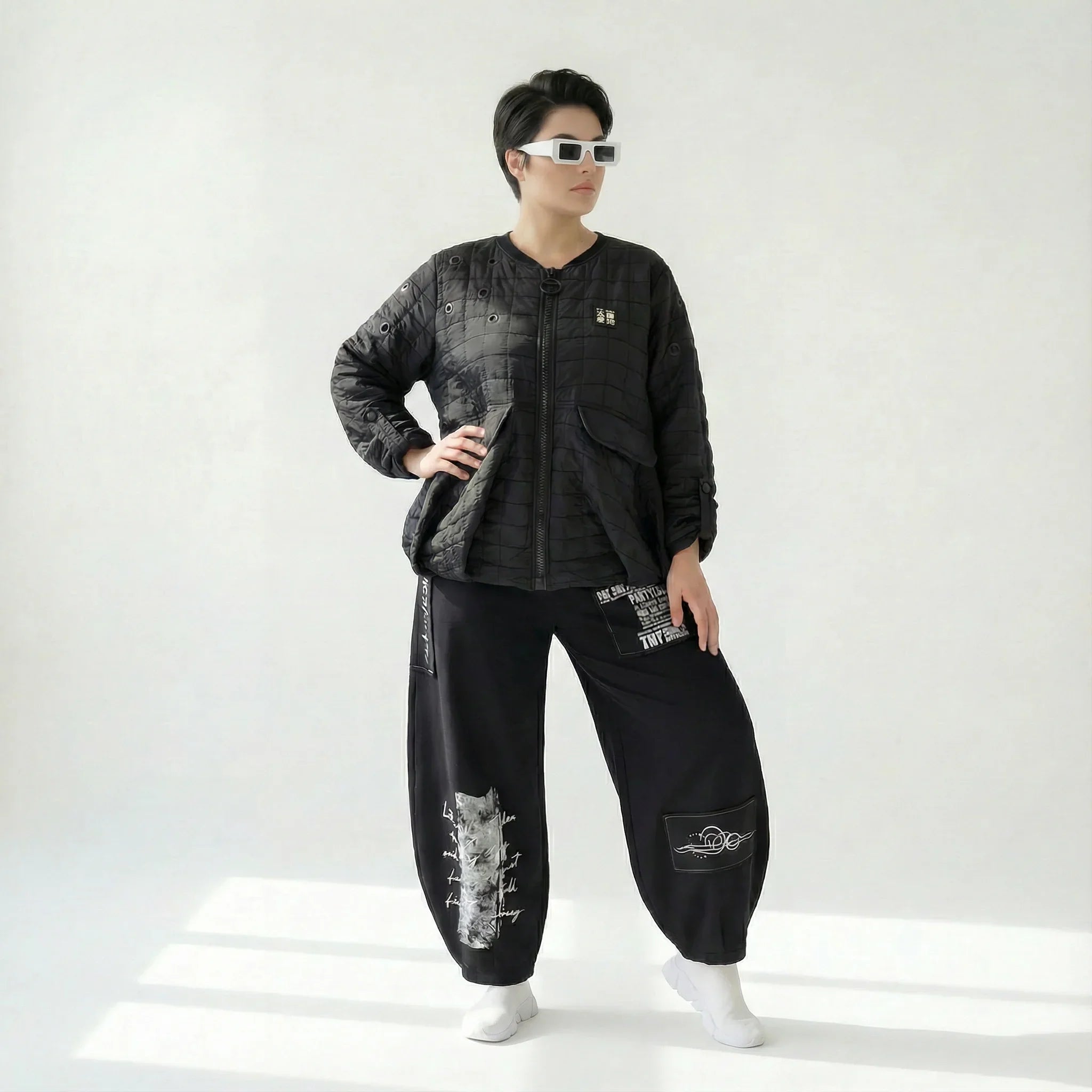 Gesteppte Oversize Jacke Ballon Übergangsjacke Baumwollmix B One Avantgarde Look Modeare