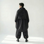 Schwarze Oversize Hose Damen Avantgarde Lagenlook Polyester Frühjahr Sommer Caraclan Modeare