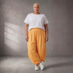 Leichte Ballonhose aus Mousseline in leuchtendem Orange für luftige Sommertage voller Stil