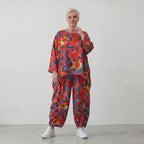 Leichtes Oversized Shirt in strahlendem Rot mit lässigem Kastenschnitt für laue Sommertage
