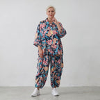 Luftige Ballonhose in Leinenoptik mit elastischem Bund in Marineblau für sommerlichen Look