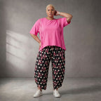 Kastiges Kurzarmshirt in strahlendem Neonpink aus weichem Stretchjersey mit Ösenbanddetail