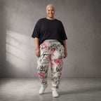 Mehrfarbig fliessende Karottenhose im Lagenlook weich elastisch leger zeitlos sehr modern