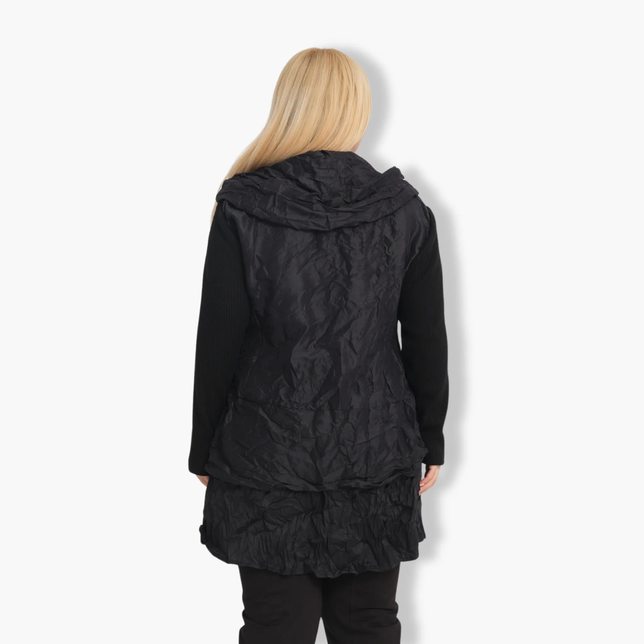  A-Form Jacke von Zedd Plus aus Polyamid, 24626, Schwarz, Schick, Modern, Bequem