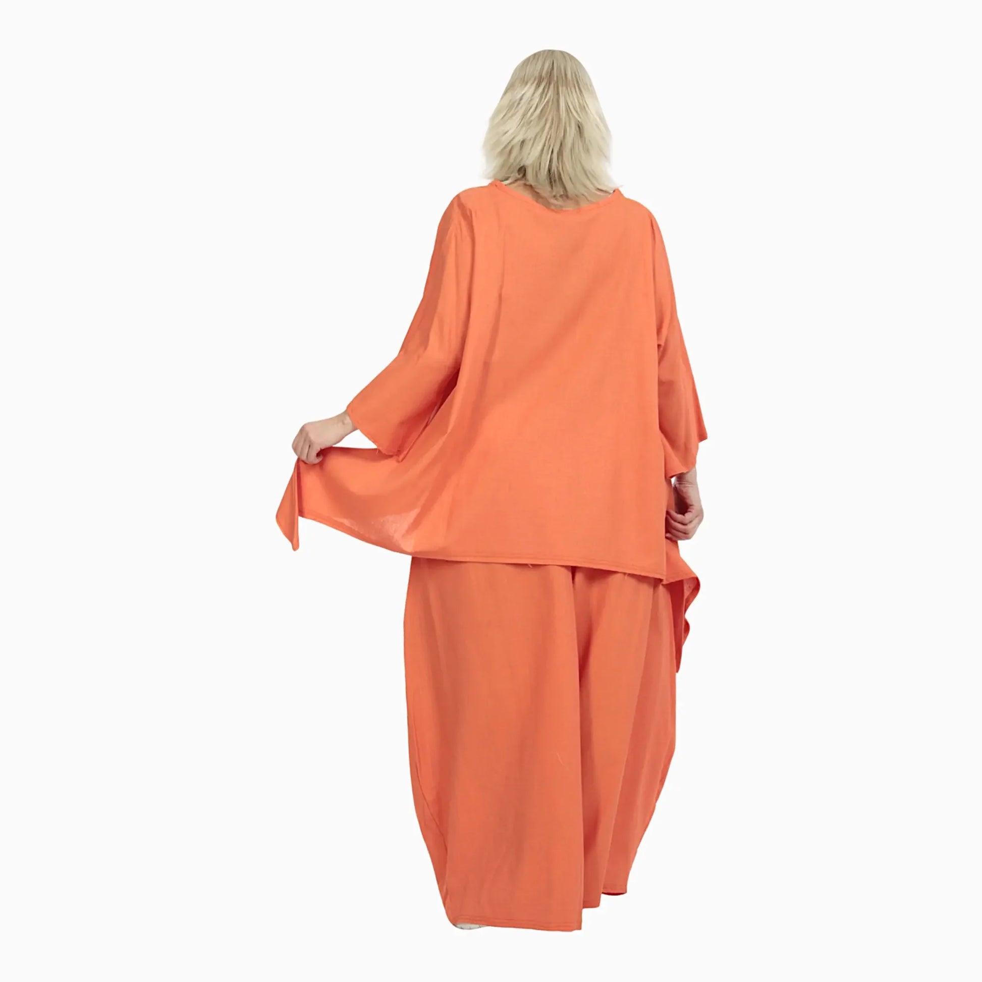  A-Form Bigshirt von AKH Fashion aus Viskose, 1027.06588, Orange, Unifarben, Schick, Modern