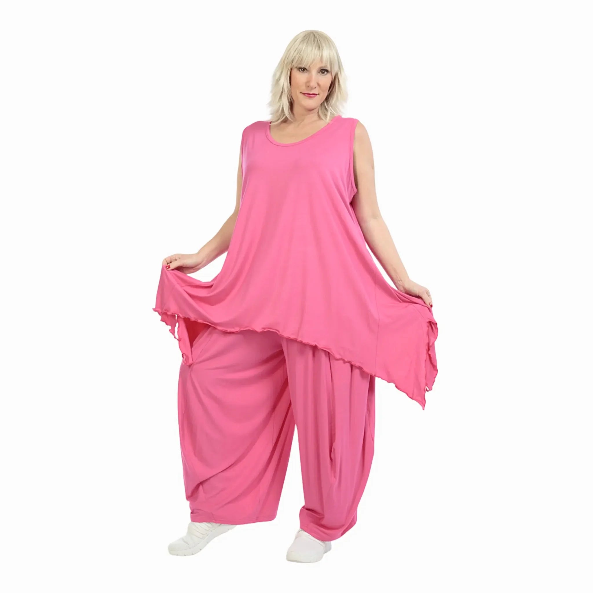  Zipfel Top von AKH Fashion aus Viskose, 1233.01975, Fuchsia, Schick, Modern, Bequem