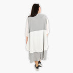  A-Form Kleid von AKH Fashion aus Viskose, 1288.06734, Weiß-Schwarz, Kariert, Schick