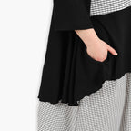  A-Form Kleid von AKH Fashion aus Viskose, 1288.06734, Schwarz-Weiß, Kariert, Schick