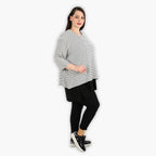  AKH Fashion Bigshirt in kastiger Form, aus Viskose, 1288.06932, Weiß-Schwarz, Kariert