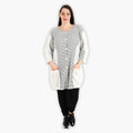 AKH Fashion Jacke in gerundeter Form, aus Viskose, 1288.06933, Weiß-Schwarz, Kariert