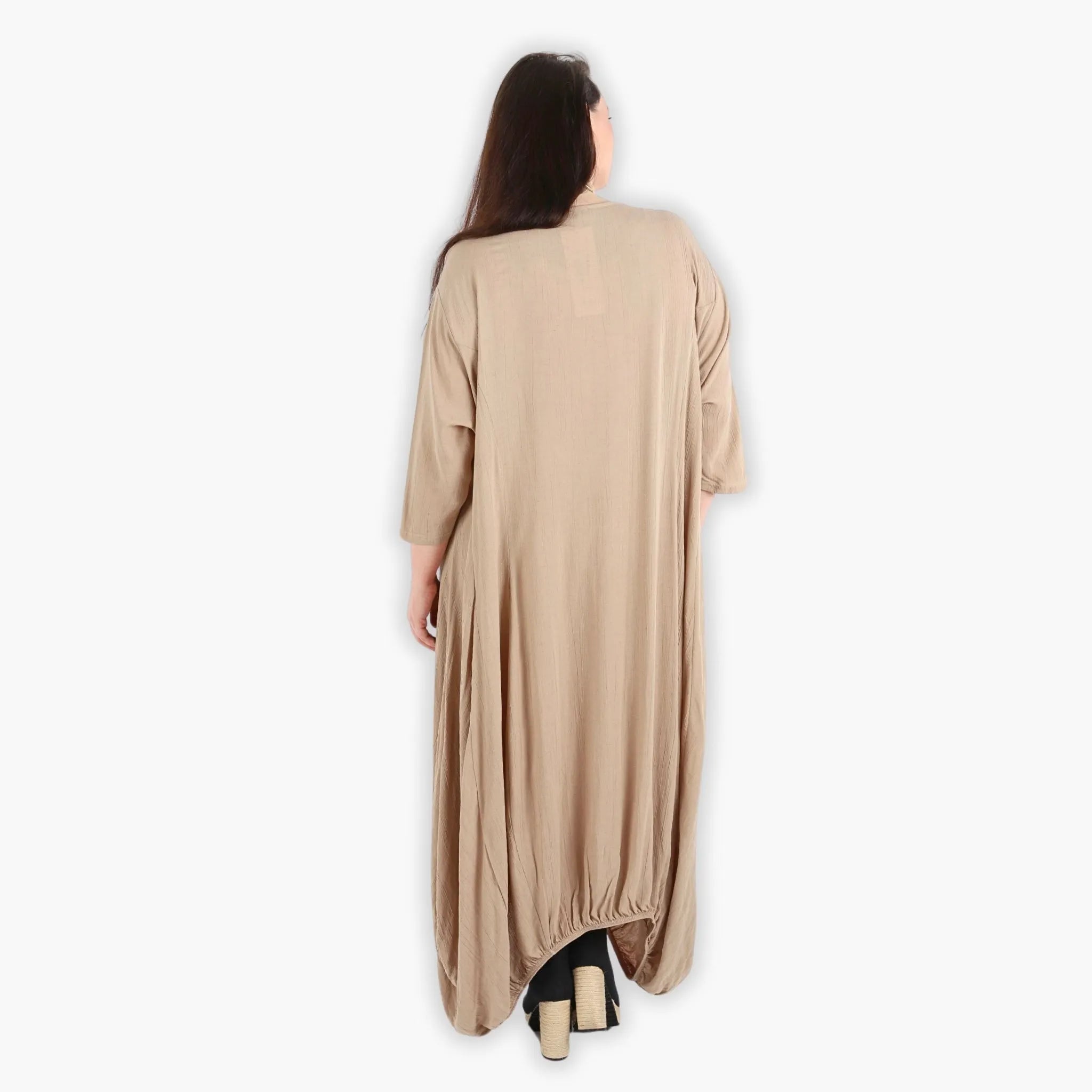  Ballonkleid von AKH Fashion aus Viskose, 1295.06736, Beige, Schick, Modern, Bequem