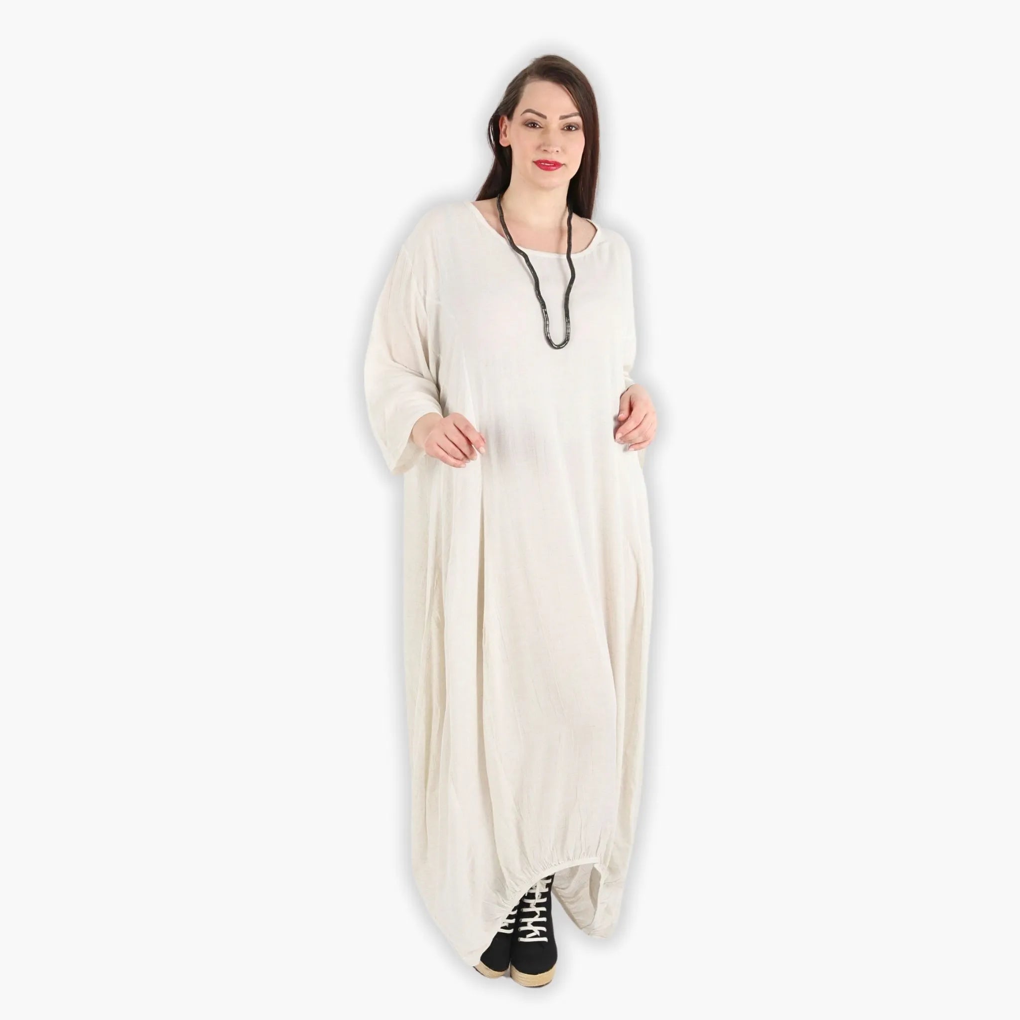  Ballonkleid von AKH Fashion aus Viskose, 1295.06736, Weiß, Schick, Modern, Bequem