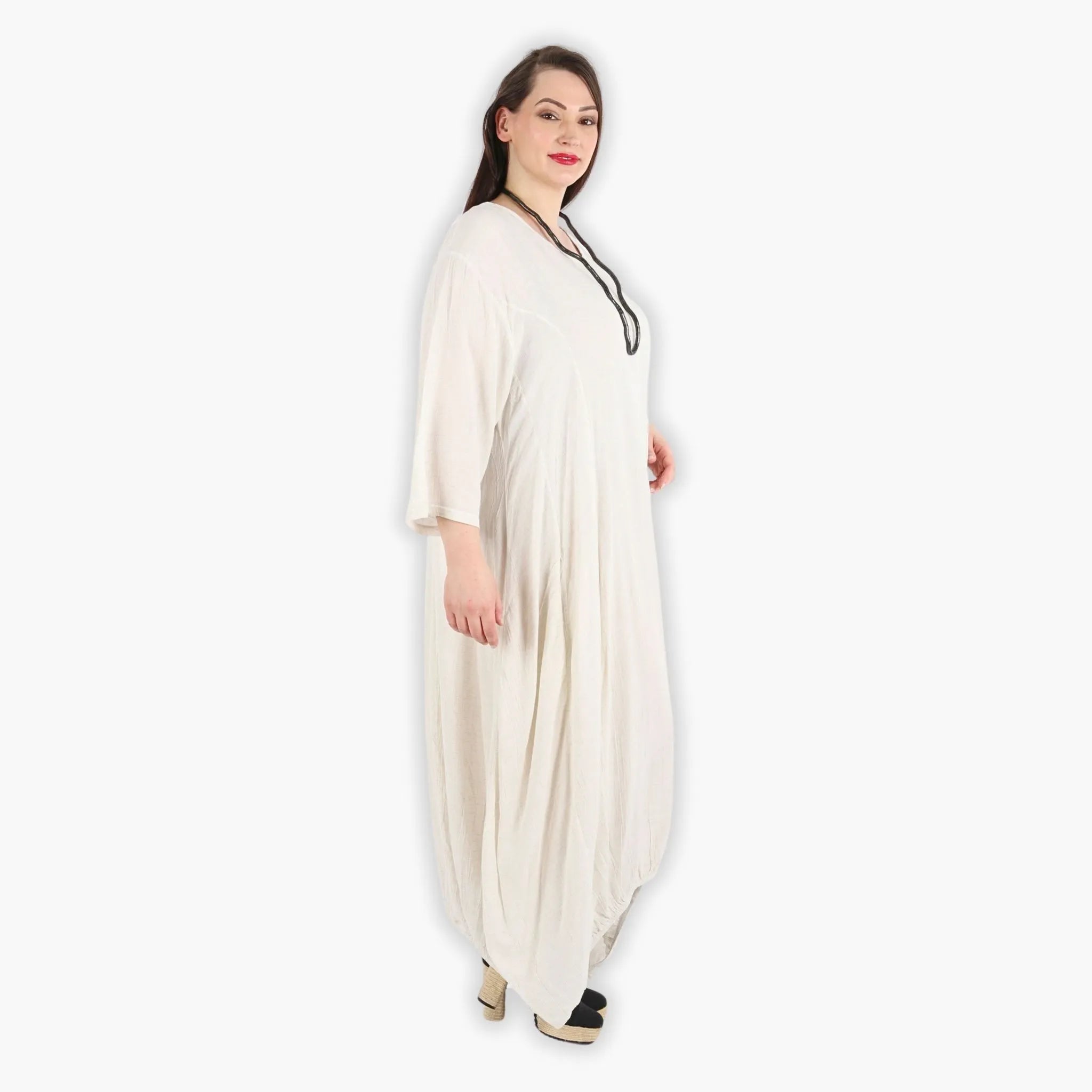  Ballonkleid von AKH Fashion aus Viskose, 1295.06736, Weiß, Schick, Modern, Bequem