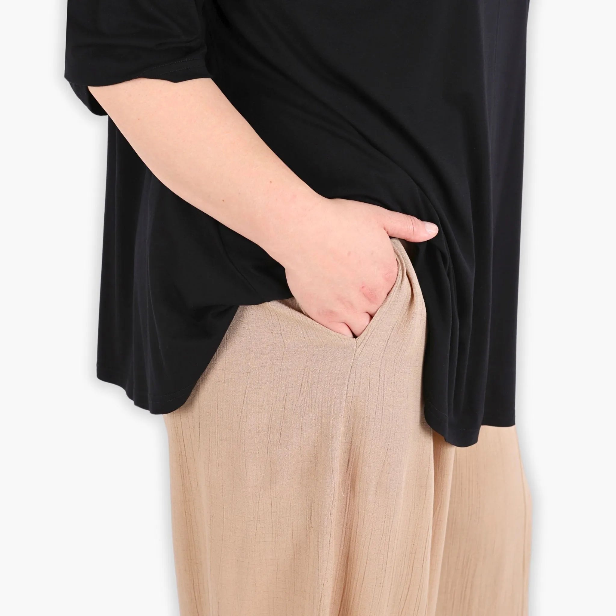  AKH Fashion Hose in gerader Form, aus Viskose, 1295.06927, Beige, Schick, Modern, Bequem