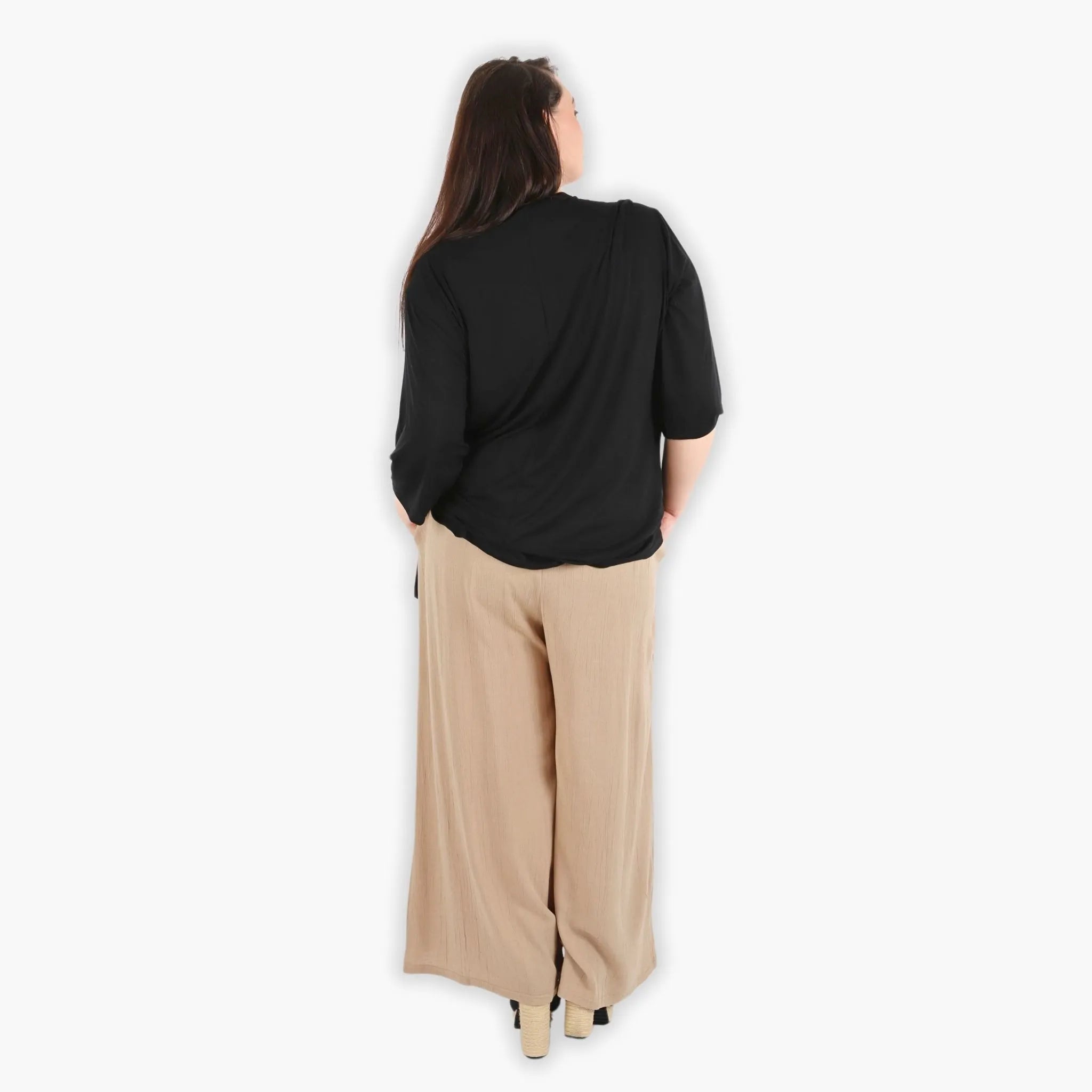  AKH Fashion Hose in gerader Form, aus Viskose, 1295.06927, Beige, Schick, Modern, Bequem