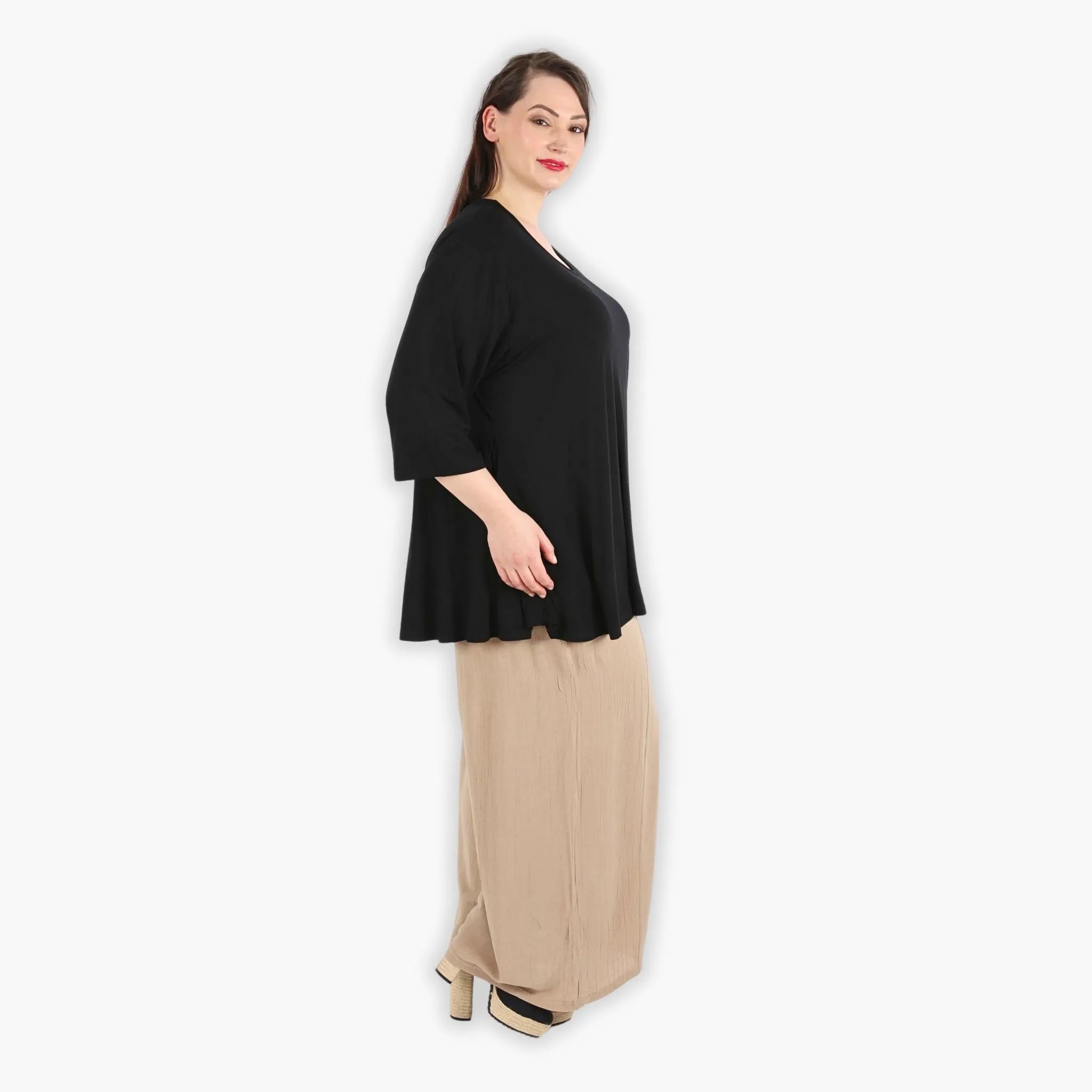  AKH Fashion Hose in gerader Form, aus Viskose, 1295.06927, Beige, Schick, Modern, Bequem