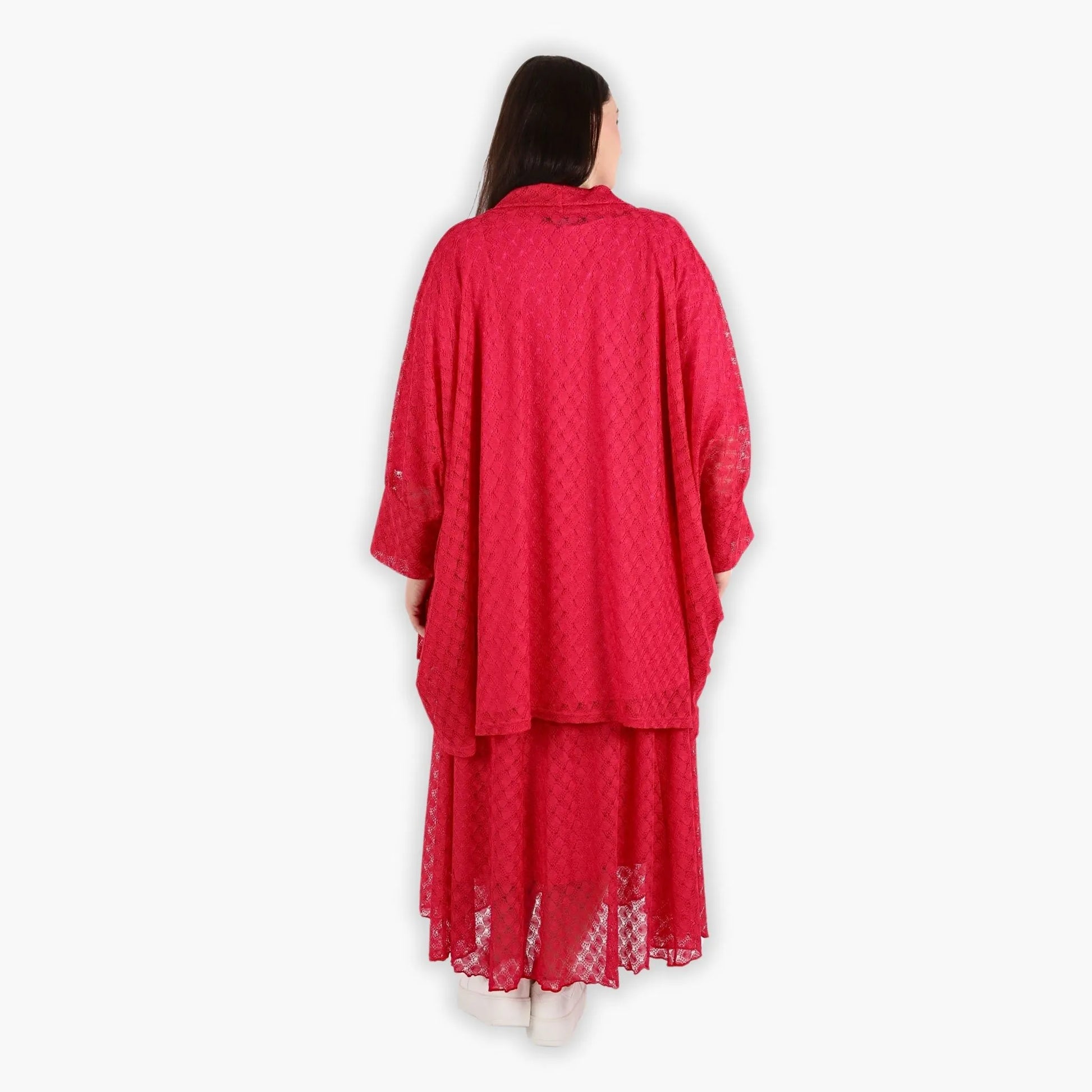  Jacke von AKH Fashion aus Viskose in gerader Form, 1297.06930, Fuchsia, Netz, Ausgefallen