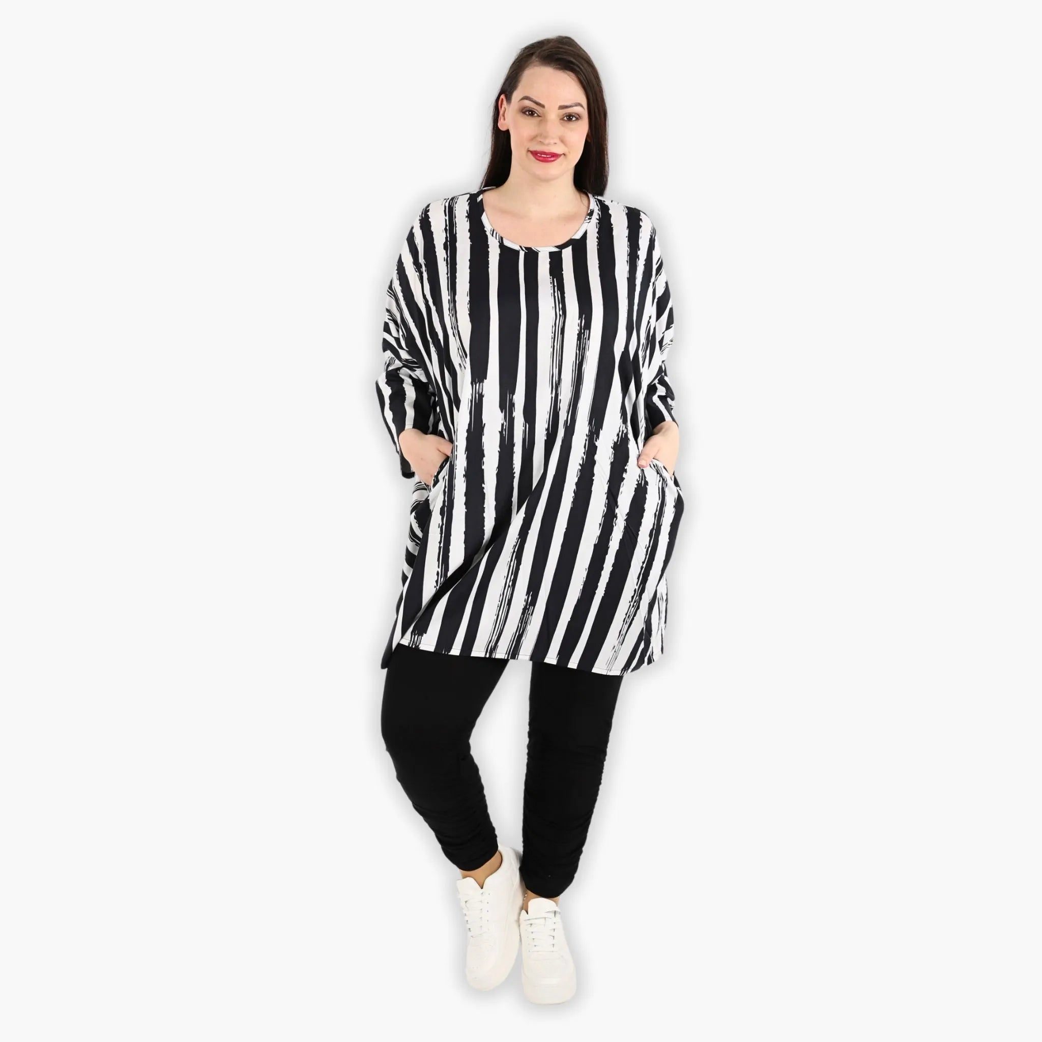 Shirt von AKH Fashion aus Viskose in gerader Form, ausgefallene Lagenlook Mode