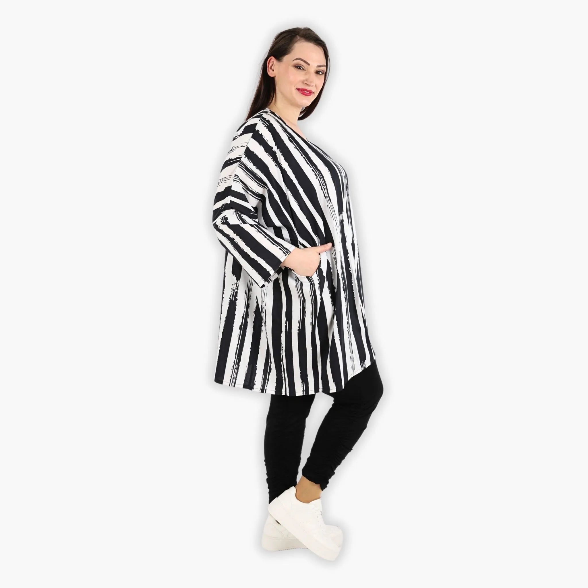 Shirt von AKH Fashion aus Viskose in gerader Form, ausgefallene Lagenlook Mode