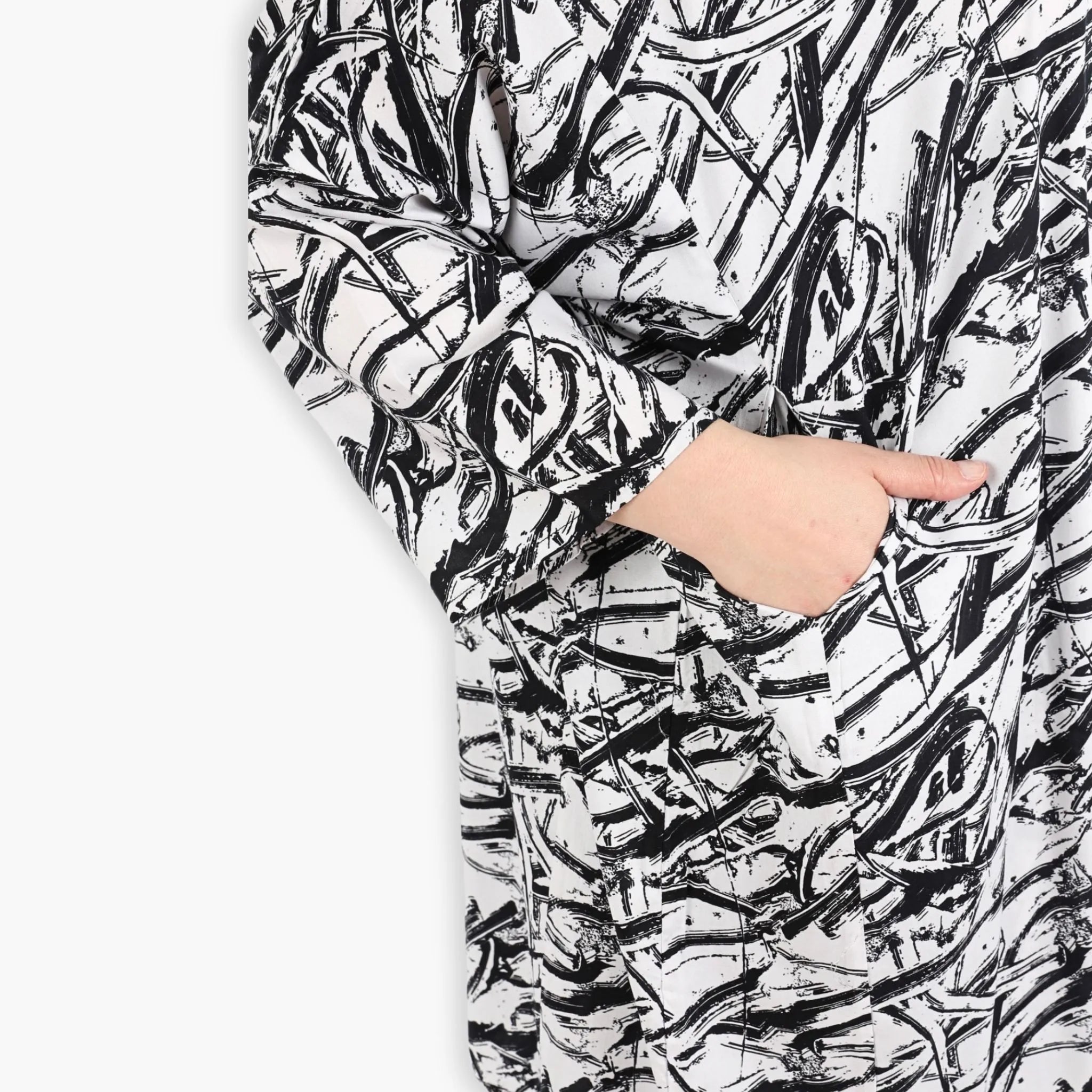  AKH Fashion Bigshirt in gerader Form, aus Viskose, 1301.06909, Schwarz-Weiß, Schick, Modern