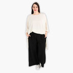Hose von AKH Fashion aus Materialmix in gerader Form, ausgefallene Lagenlook Mode