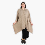  A-Form Jacke von AKH Fashion aus Materialmix, 1303.06935, Cognac, Streifen, Schick