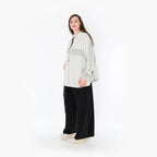  AKH Fashion Jacke in gerundeter Form, aus Viskose, 1377.00140, Olive-Ecru, Gerippt