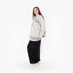  AKH Fashion Jacke in gerundeter Form, aus Viskose, 1377.00140, Schwarz-Ecru, Gerippt