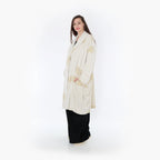  Ballonmantel von AKH Fashion aus Viskose, 1377.02494, Senf-Ecru, Gerippt, Schick, Modern
