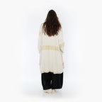  Ballonmantel von AKH Fashion aus Viskose, 1377.02494, Senf-Ecru, Gerippt, Schick, Modern