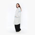  Ballonmantel von AKH Fashion aus Viskose, 1377.06518, Blau-Ecru, Gerippt, Schick, Modern