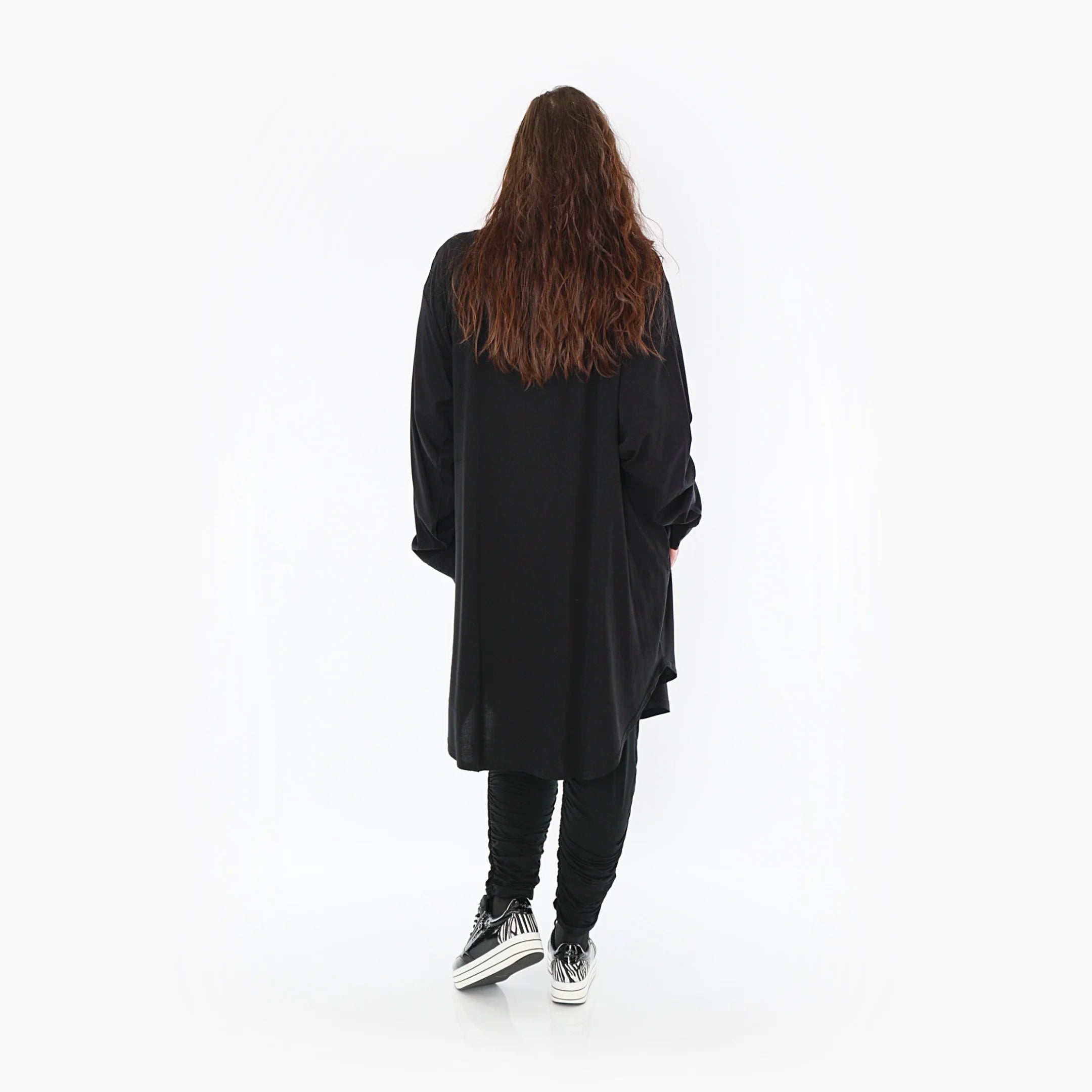  AKH Fashion Bluse in gerundeter Form, aus Viskose, 1380.06881, Schwarz, Schick, Modern