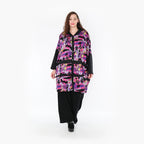  AKH Fashion Jacke in gerader Form, aus Viskose, 1381.06857, Fuchsia, Grafik, Schick