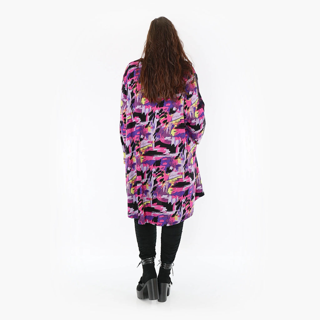  AKH Fashion Shirt in gerader Form, aus Viskose, 1381.06886, Fuchsia, Grafik, Schick