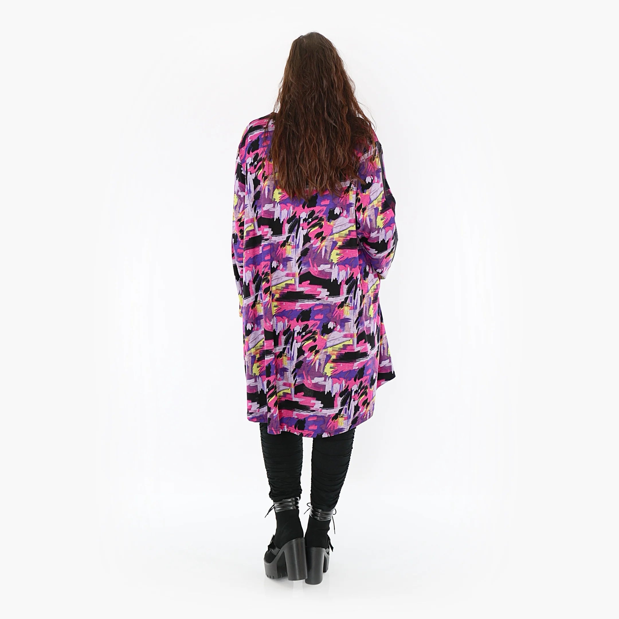  AKH Fashion Shirt in gerader Form, aus Viskose, 1381.06886, Fuchsia, Grafik, Schick