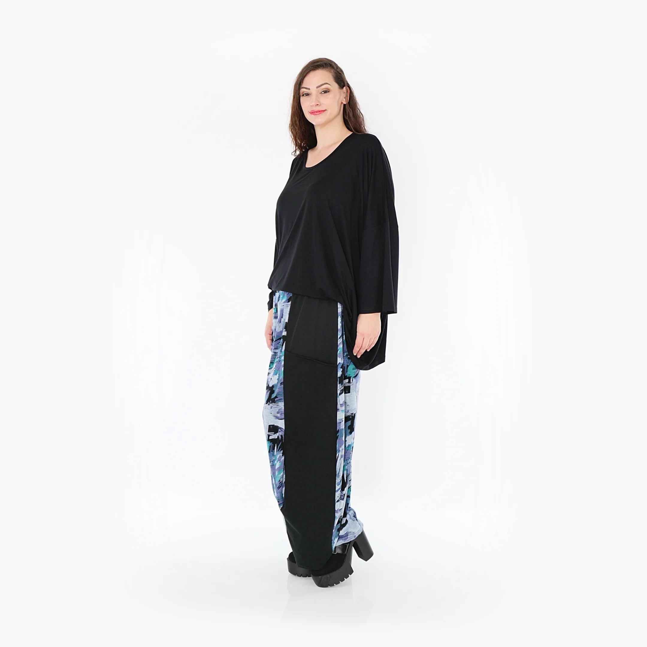  Ballonhose von AKH Fashion aus Viskose, 1381.08069, Petrol, Grafik, Schick, Modern, Bequem
